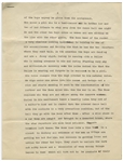 Moe Howard's 3pp. Story Outline: Moe, Larry & Curly Play Newspaper Reporters, With Curly Lapsing Into Forgetfulness Whenever He Sees Polka Dots -- Lot Also Includes 1pp. Partial Skit -- Very Good